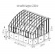Serre VERSAILLES avec dos vitré sur base alu
